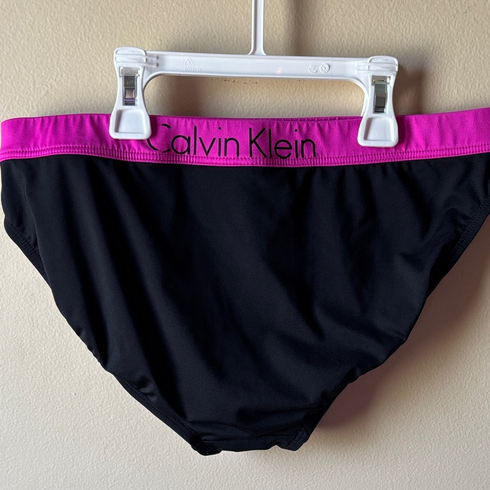 Calvin Klein Black and Hot Pink Athletic Bikini Set - Picture 12 of 13